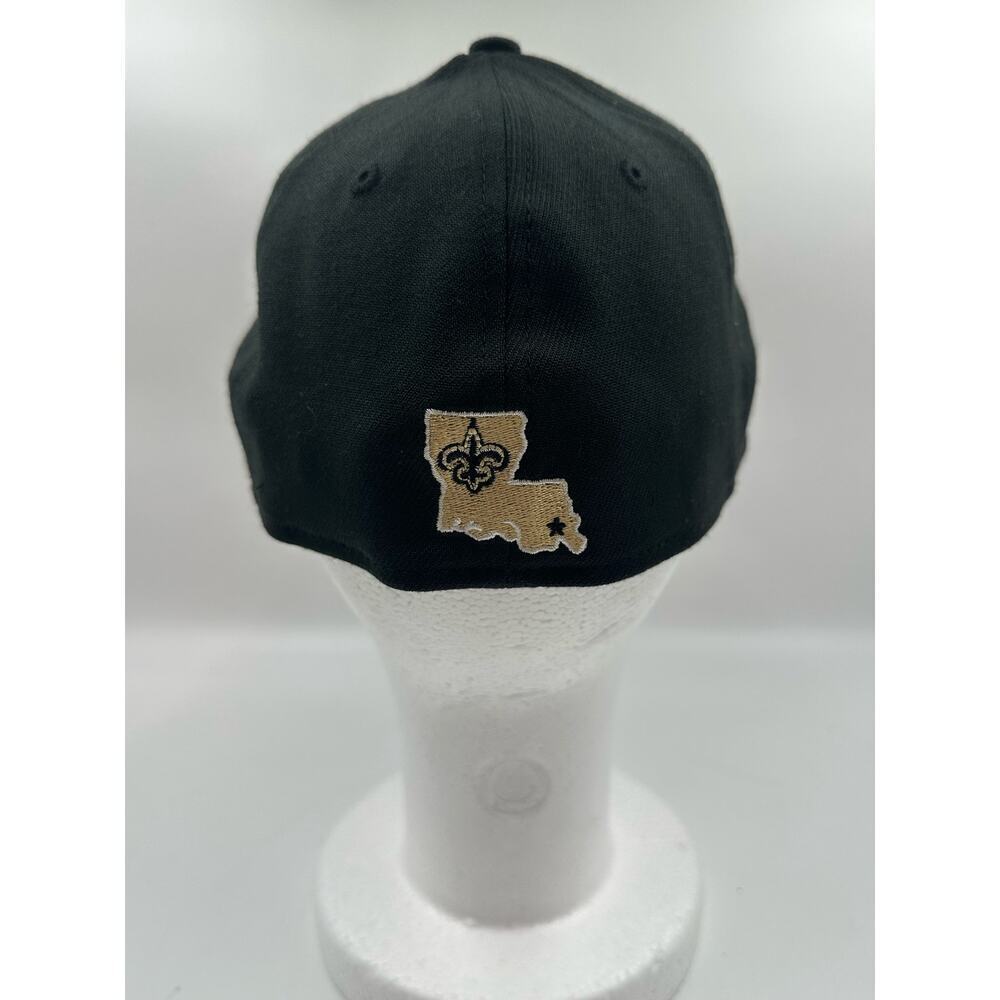 New Orleans Saints New Era Black NFL 39THIRTY Football Hat Mens - Picture 2 of 3